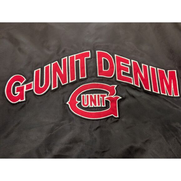 G-Unit Jacket Mens Large Black/Red Reversible Nylon Bomber - Picture 9 of 13